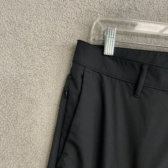 Banana Republic Men's Size 36/32 Black Flat Front Black Tech Pants - Picture 6 of 7